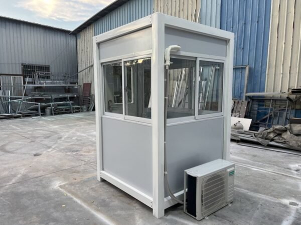 11-min_e6d5b89a-7a52-486b-8e60-504b72724bb9_900x.jpg Grey Guard Shack With AC - 4×6 ft Security Booth