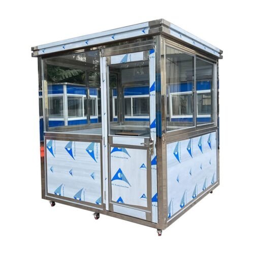 1_6195df43-588a-475f-b6ff-dbcc75bd9ffe_900x.jpg Stainless Steel Guard Shack With AC - 5×5 ft Security Booth