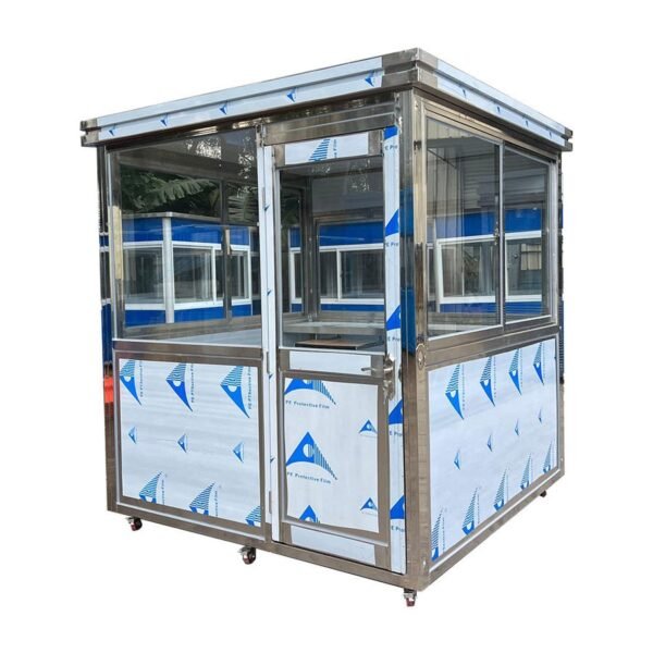1_6195df43-588a-475f-b6ff-dbcc75bd9ffe_900x.jpg Stainless Steel Guard Shack With AC - 5×5 ft Security Booth