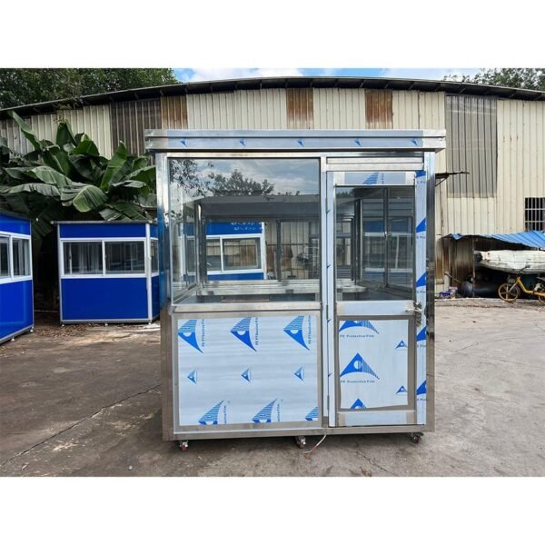 2_dd312f0e-fd57-4fb9-82d0-63ab2d2d2bc3_900x.jpg Stainless Steel Guard Shack With AC - 5×5 ft Security Booth