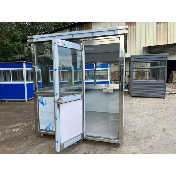 6_63faf517-6e64-4630-8945-b4a51631cd1b_900x.jpg Stainless Steel Guard Shack With AC - 5×5 ft Security Booth